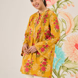 Elia Mustard Printed Cambric Tunic
