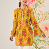 Elia Mustard Printed Cambric Tunic