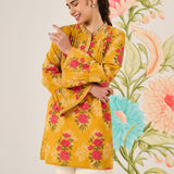 Elia Mustard Printed Cambric Tunic