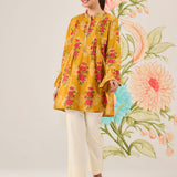 Elia Mustard Printed Cambric Tunic