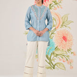 Rhea Spa Zari Embroidered Shirt