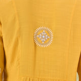 Eden Yellow Embroidered A-line Co-ord Set