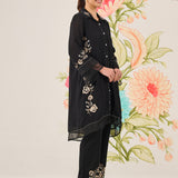 Gina Black Embroidered Co-ord Set