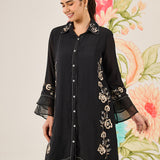 Gina Black Embroidered Co-ord Set