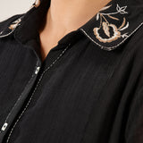 Gina Black Embroidered Co-ord Set