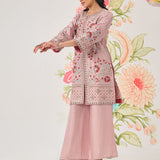 Vaara Nishat Pink Embroidered Suit Set with Dupatta