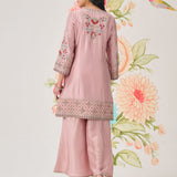 Vaara Nishat Pink Embroidered Suit Set with Dupatta