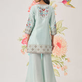 Vaara Nishat Sky Blue Embroidered Suit Set with Dupatta