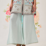 Vaara Nishat Sky Blue Embroidered Suit Set with Dupatta