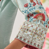 Vaara Nishat Sky Blue Embroidered Suit Set with Dupatta