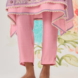 Vaara Ishq Lavender Embroidered A-line Kurta Set