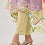 Vaara Ishq Lavender Embroidered A-line Kurta Set