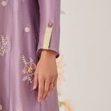 Vaara Ishq Lavender Embroidered A-line Kurta Set