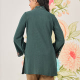Aria Green Embroidered Collared Shirt