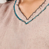 Anvi Grey Floral Printed Organza Suit Set with Dupatta