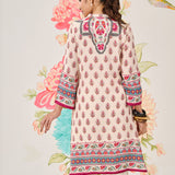 Aavya Fuchsia Printed Shantoon Long Kurti