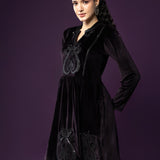 Naz Purple Embroidered Velvet Co-ord Set