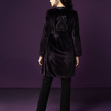 Naz Purple Embroidered Velvet Co-ord Set