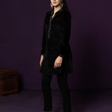 Ayla Black Embroidered Velvet Kurti
