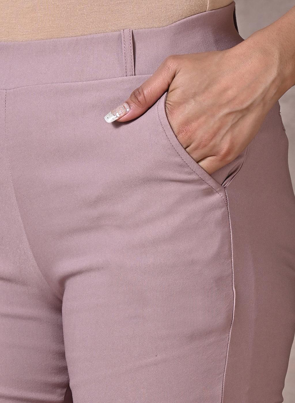 Pink Skin-Fit Jeggings - Lakshita
