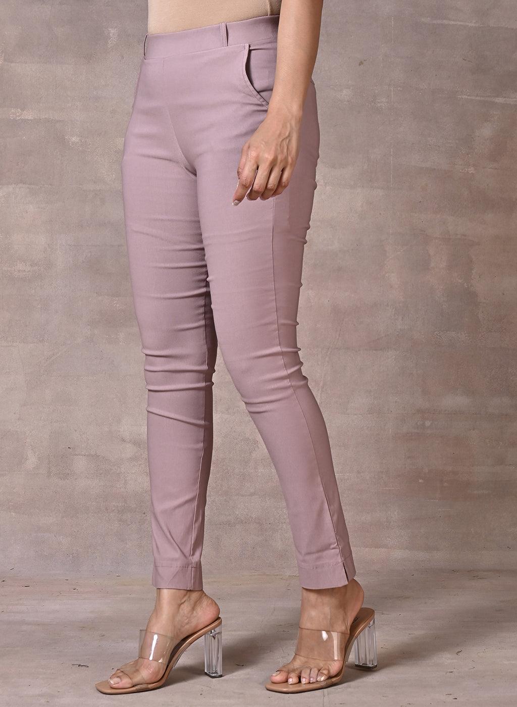 Pink Skin-Fit Jeggings - Lakshita