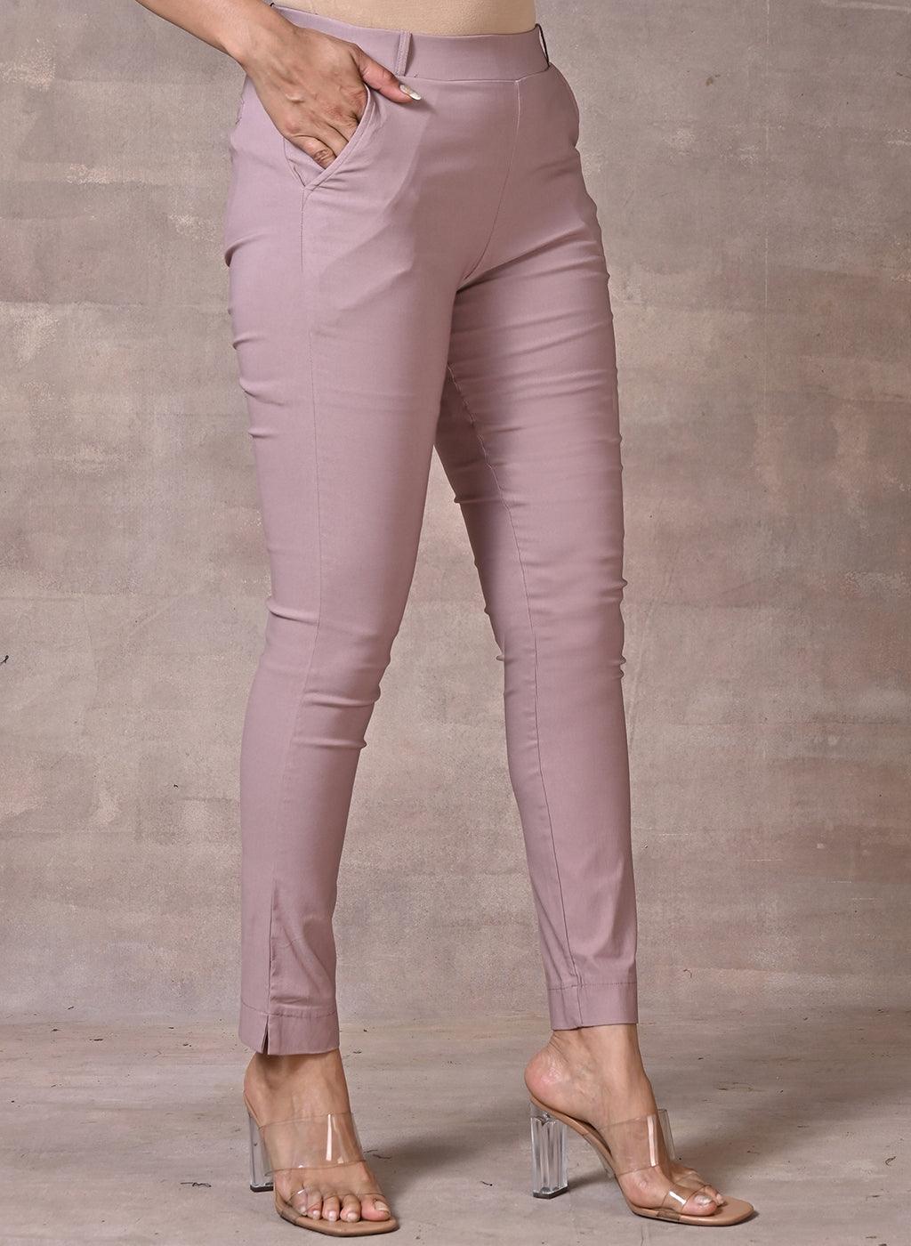 Pink Skin-Fit Jeggings - Lakshita