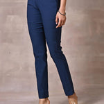 Skin-Fit Navy Blue Jeggings - Lakshita