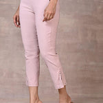 Pink Pant with Elastic Waist Band - Lakshita