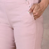Pink Pant with Elastic Waist Band - Lakshita