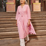 Dazzle in Lakshita’s Chandni Blush Pink Embroidered Dress