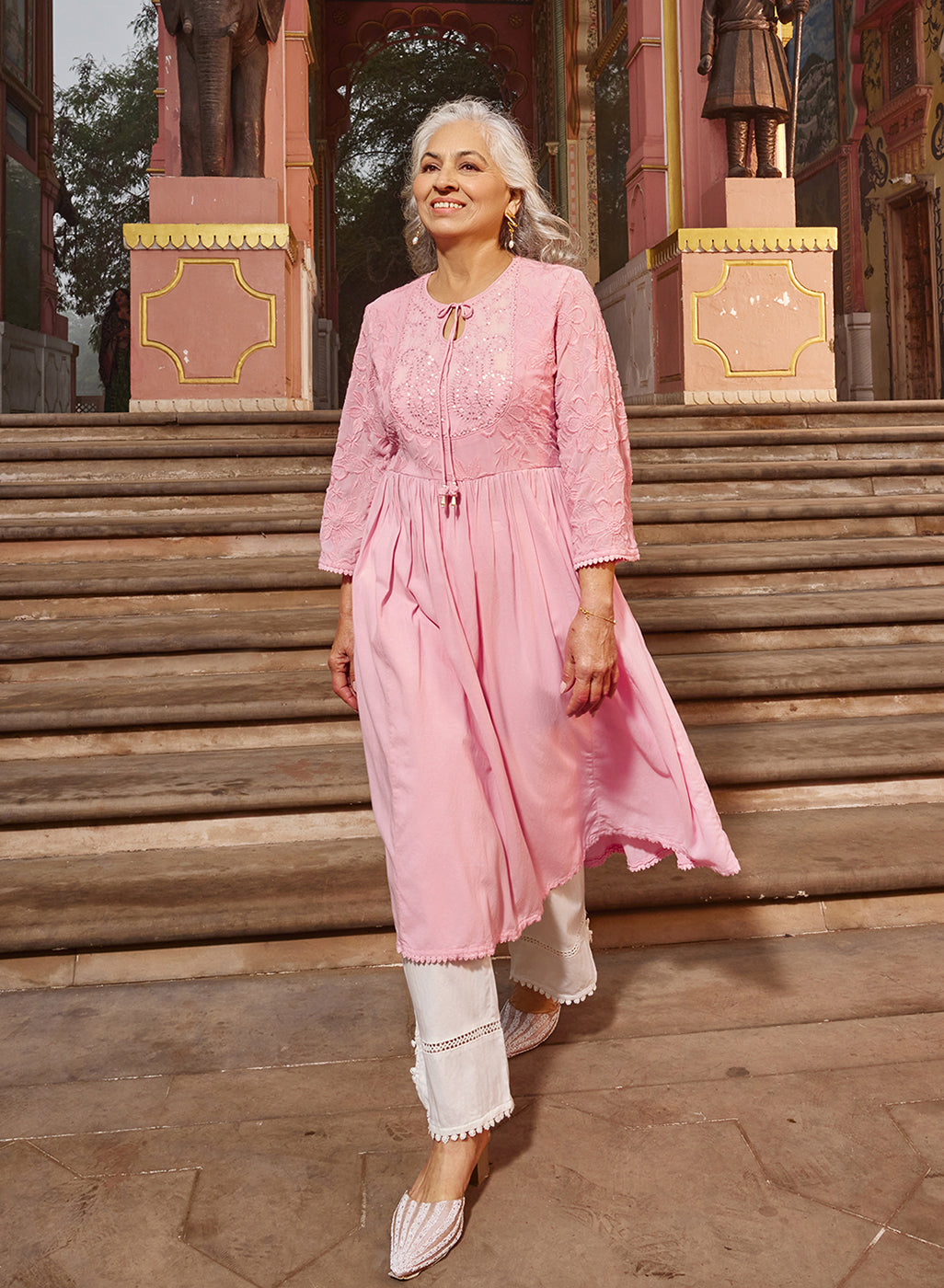 Dazzle in Lakshitas Chandni Blush Pink Embroidered Dress Dazzle in Lakshitas Chandni Blush Pink Embroidered Dress