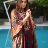 Chhavi Maroon Printed Kaftan Set