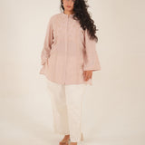 Tiri Baby Pink Monochrome Embroidered Shirt