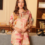 Liz Gold Printed Satin Shirt