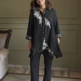 Arohi Sable Black Embroidered Co-ord Set