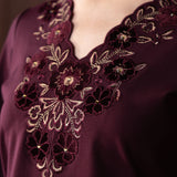 Arisha Maroon Embroidered Co-ord Set