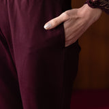 Arisha Maroon Embroidered Co-ord Set