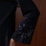 Ahar Navy Embroidered Wool Co-ord Set