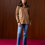 Ashby Gold Fur-collar Jacket