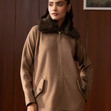 Ashby Gold Fur-collar Jacket