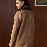 Ashby Gold Fur-collar Jacket