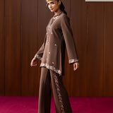 Layla Brown Embroidered Co-ord Set