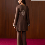 Layla Brown Embroidered Co-ord Set