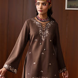 Layla Brown Embroidered Co-ord Set