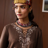 Layla Brown Embroidered Co-ord Set