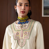 Sahira Ivory Embroidered Wool Kurta Set