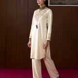 Sahira Ivory Embroidered Wool Kurta Set