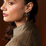 Althea Olive Quilted Panelled Jacket