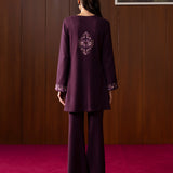 Layla Purple Embroidered Co-ord Set