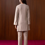 Ahar Beige Embroidered Wool Co-ord Set